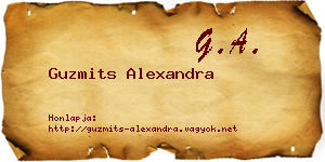 Guzmits Alexandra névjegykártya